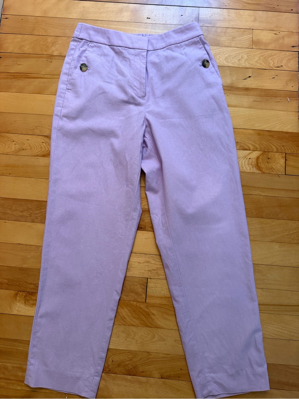 J. Crew Lavender Straight-Leg Trousers